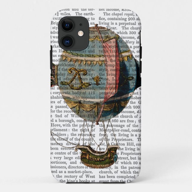 Heißluft-Ballon mit Schwanz-Feder Case-Mate iPhone Hülle (Rückseite)