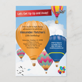 Heißluft-Ballon-Party Einladung