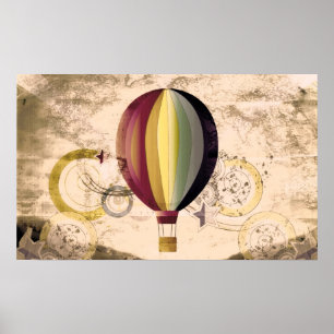 Heißluft-Ballon Poster