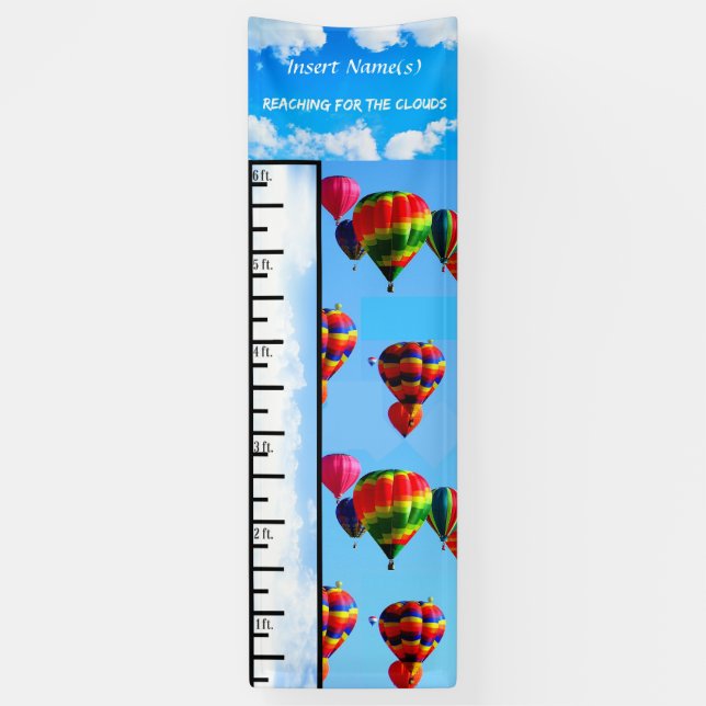Heißluft-Ballon wachsen Diagramm Banner (Vertikal)
