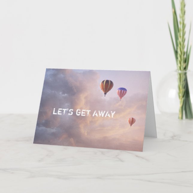 Heißluft-Ballone Karte (Vorderseite)