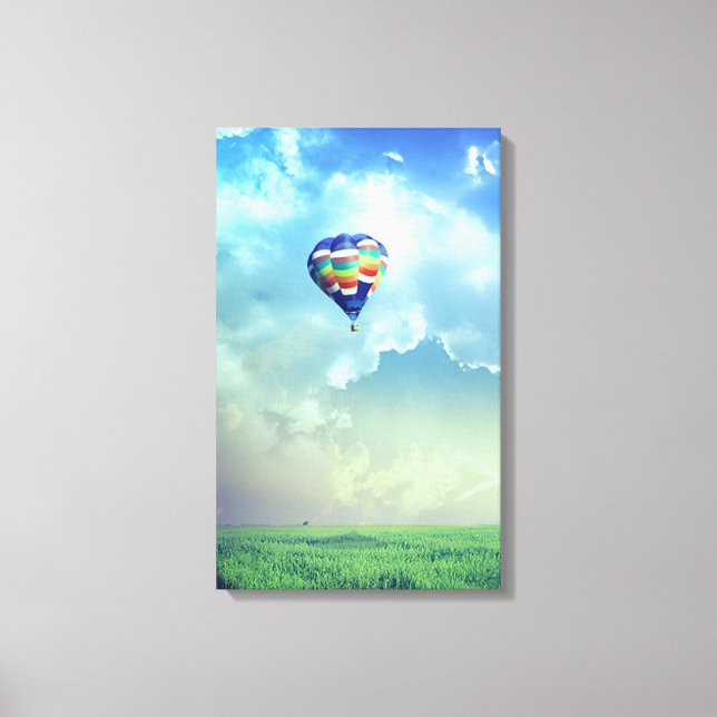 Heißluftballon 13 gesteppte Canvas Print Leinwanddruck (Vorderseite)