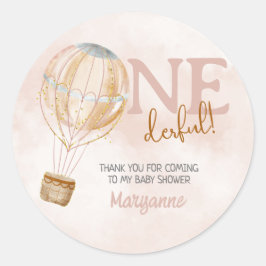 Heißluftballon 1. Geburtstag Danke Sticker
