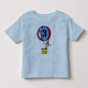 Heißluftballon 3. Geburtstags-Party Kleinkind T-shirt