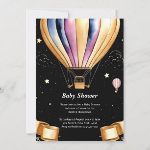 Heißluftballon Adventure Baby Dusche Einladung
