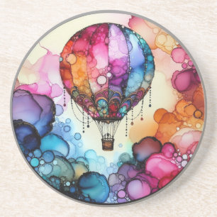Heißluftballon Alkohol-Tinte Getränkeuntersetzer