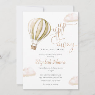 Heißluftballon Alles in Einem Neutral Baby Shower- Einladung