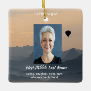 Heißluftballon-Andenken Keramikornament