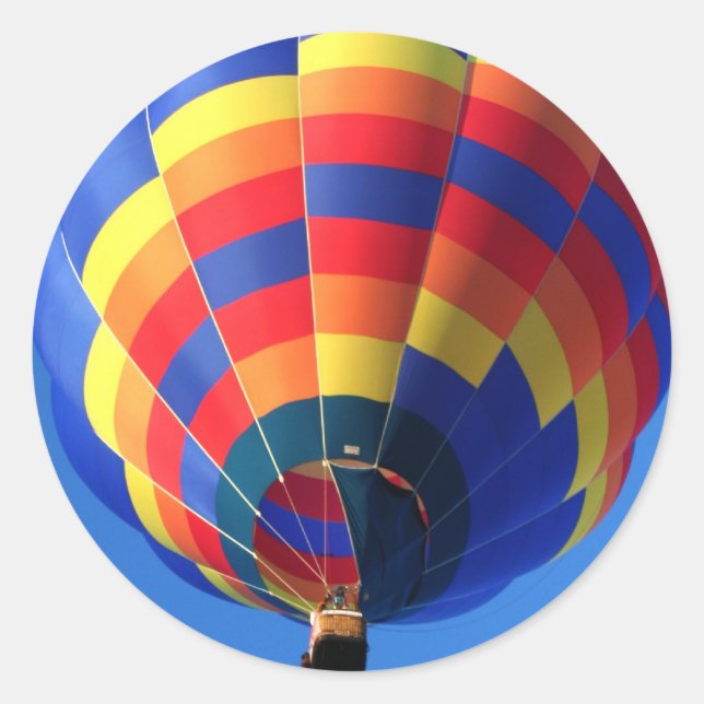 Heißluftballon-Aufkleber Runder Aufkleber (Vorderseite)