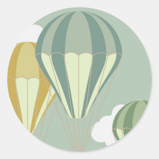 Heißluftballon-Aufkleber Runder Aufkleber