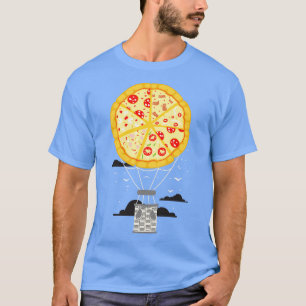 Heißluftballon aus Pizza-Illustration  T-Shirt
