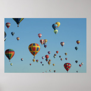 Heißluftballon ausgefülltes Sky Poster