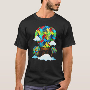 Heißluftballon Autismus Bewusstsein Niedlich Herzp T-Shirt