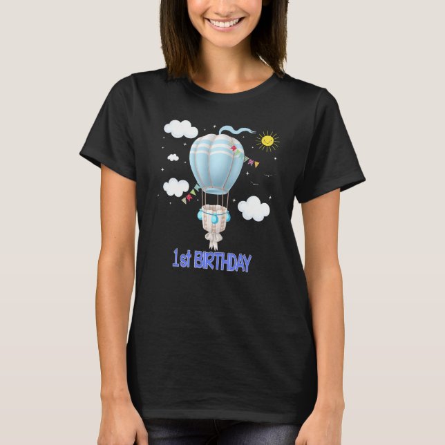 Heißluftballon B Day Boy Party Gruppe 2 T-Shirt (Vorderseite)