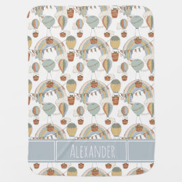Heißluftballon Baby Blanket | Bear Baby Blanket Babydecke