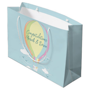 Heißluftballon-Baby-Party Vintage Große Geschenktüte