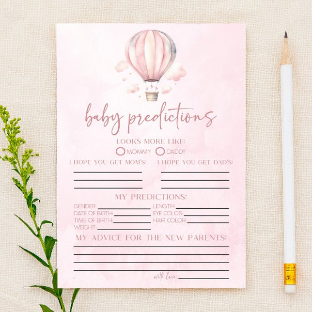 Heißluftballon Baby Shower Predictions Game (Von Creator hochgeladen)