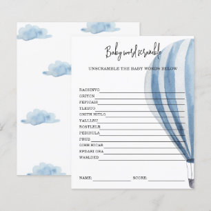 Heißluftballon - Baby Word Scramble