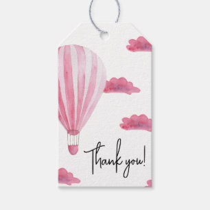 Heißluftballon Babydusche Danke Geschenkanhänger