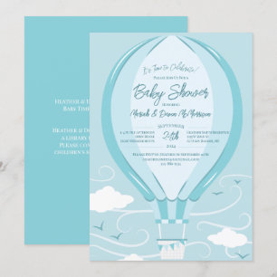 Heißluftballon Babydusche Einladung