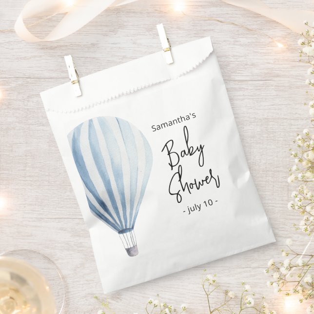 Heißluftballon - Babydusche Geschenktütchen (Ausgeschnitten)