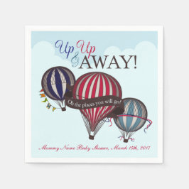 Heißluftballon Babydusche Servietten