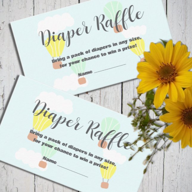 Heißluftballon Babydusche Windelwanne Begleitkarte (Von Creator hochgeladen)