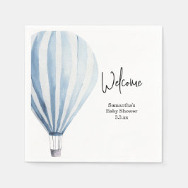Heißluftballon Begrüßung Babydusche Serviette