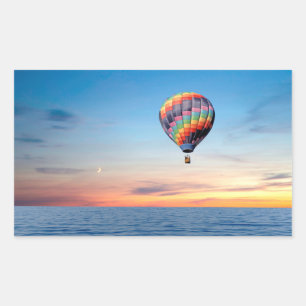 Heißluftballon-Bild für Rectangle-Sticker Rechteckiger Aufkleber
