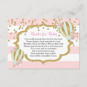 Heißluftballon Bücher für Baby holen einen Begleitkarte