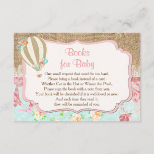 Heißluftballon Bücher für Baby holen einen Begleitkarte