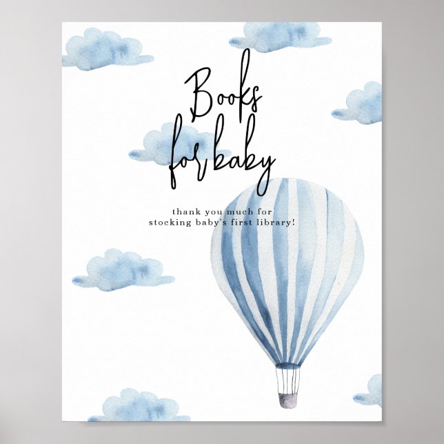 Heißluftballon - Bücher für das Baby Poster (Vorne)