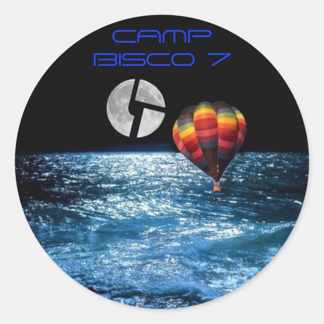 Heißluftballon, CAMP BISCO 7 Runder Aufkleber (Vorderseite)
