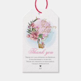 Heißluftballon Danke, Geburtstag Geschenkanhänger