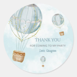 Heißluftballon Danke Party Sticker