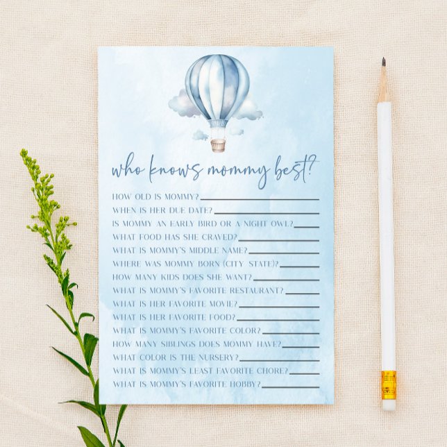 Heißluftballon, der Mommy Baby Shower Game kennt (Von Creator hochgeladen)