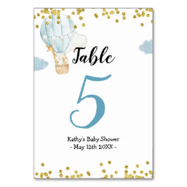 Heißluftballon Dschungeltiere Moderne Tischnummer