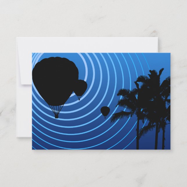 Heißluftballon Einladung (Vorderseite)