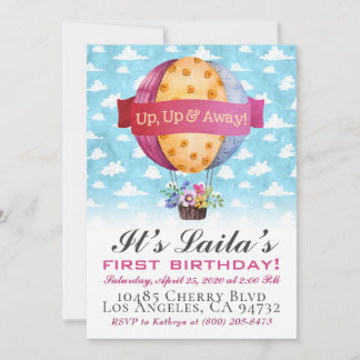 Heißluftballon Einladung zum Geburtstag