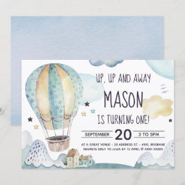Heißluftballon Einladung zum Geburtstag
