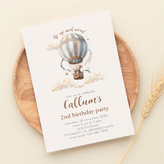Heißluftballon Einladung zum Geburtstag