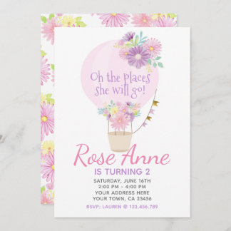 Heißluftballon Einladung zum Geburtstag