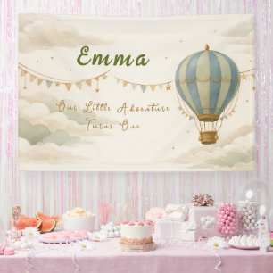 Heißluftballon Erstes Geburtstagsjubiläum Personal Banner