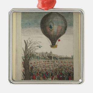 Heißluftballon-Experiment Silbernes Ornament