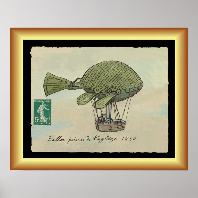 Heißluftballon Fish ~ "Ferdinand" Lagleize ~ Poster (Vorne)