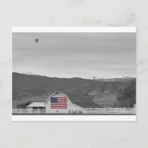 Heißluftballon-Flaggenstaune und Eldora BWSC Postkarte