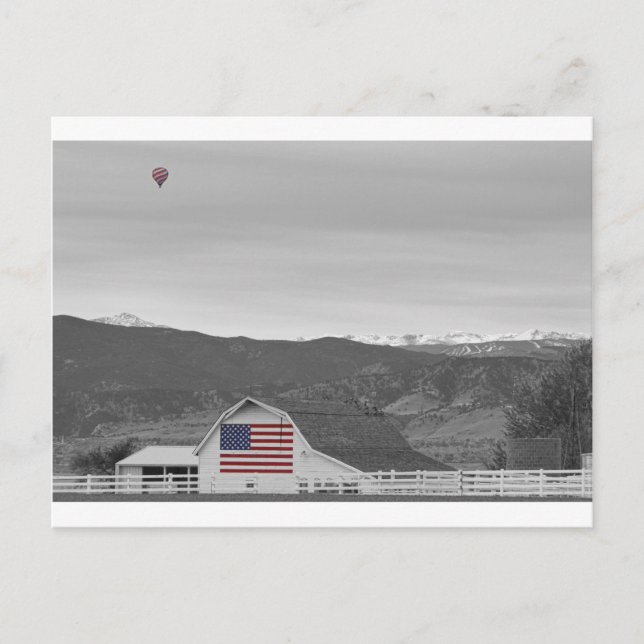 Heißluftballon-Flaggenstaune und Eldora BWSC Postkarte (Vorderseite)