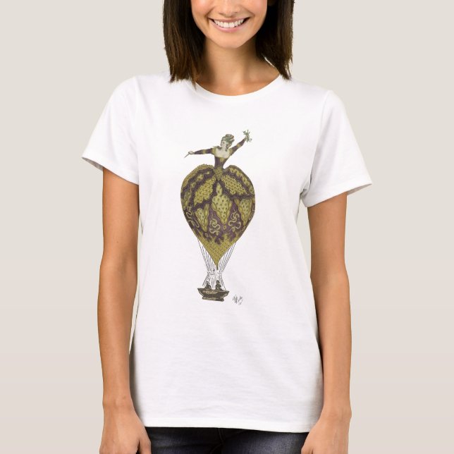 Heißluftballon Frau 1 T-Shirt (Vorderseite)