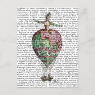 Heißluftballon Frau 2 Postkarte