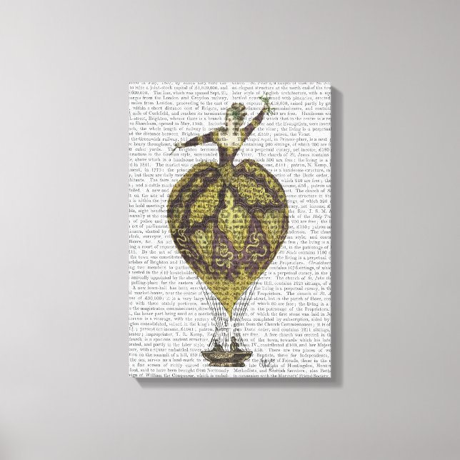 Heißluftballon-Frau Leinwanddruck (Vorderseite)